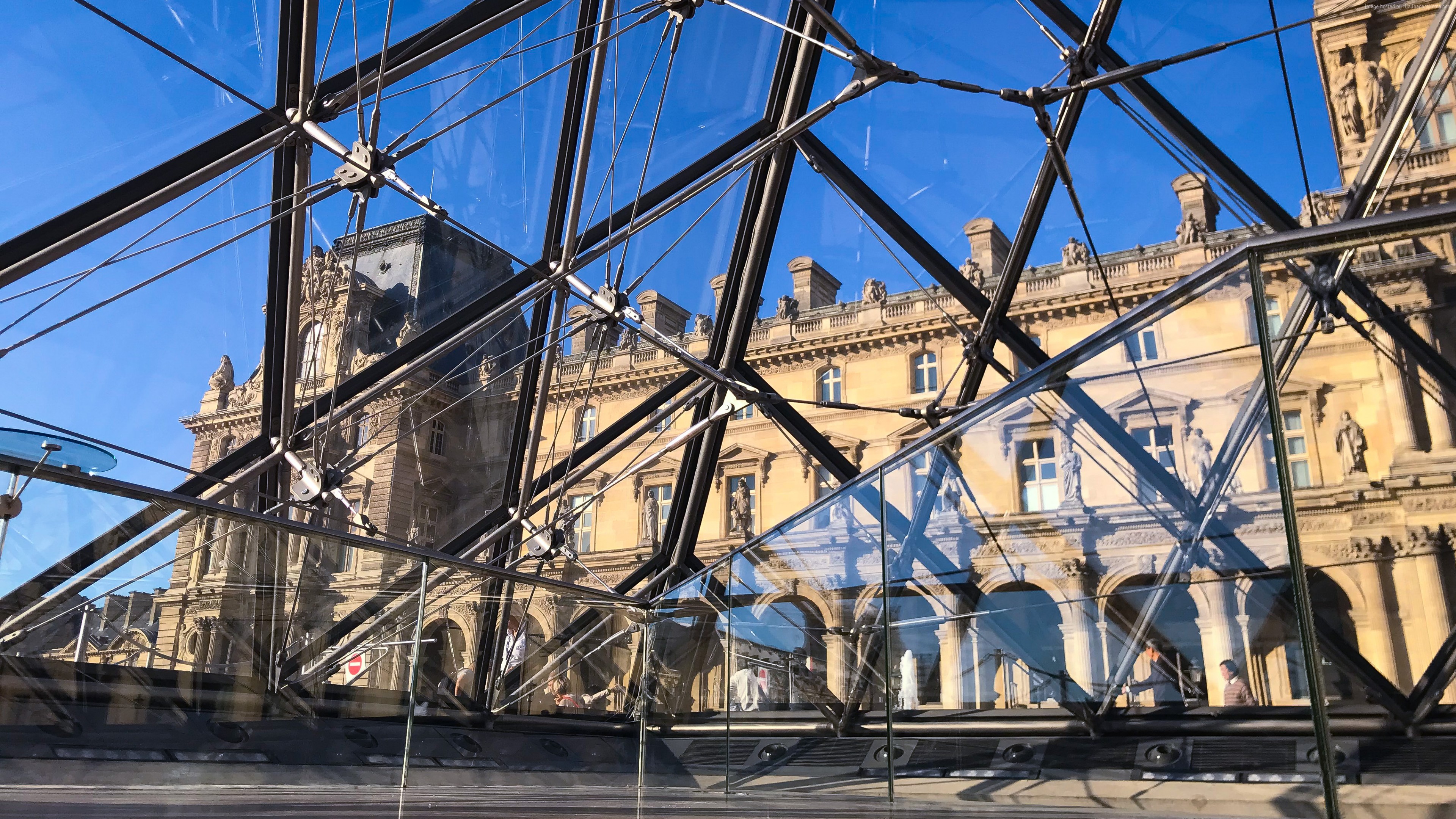 Wallpaper Louvre museum, Paris, Europe, 5k, Travel